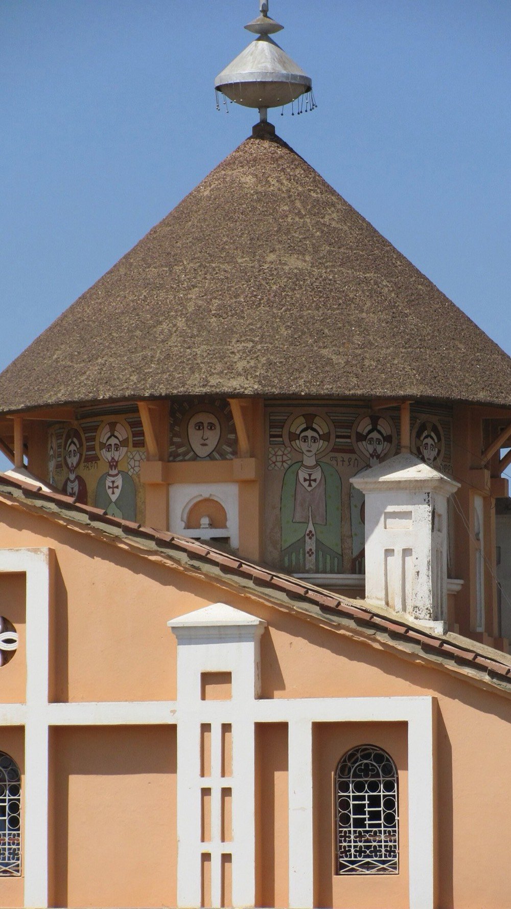 Enda Mariam church with painted dome in Eritrea